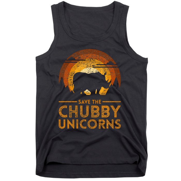 Save The Chubby Unicorns Rhino Tank Top