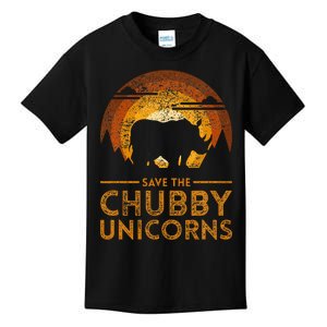 Save The Chubby Unicorns Rhino Kids T-Shirt