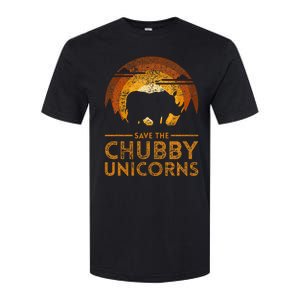 Save The Chubby Unicorns Rhino Softstyle CVC T-Shirt