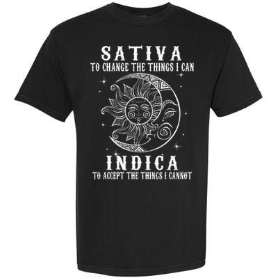 Sativa To Change The Things I Can Indica Cannabis Weed Garment-Dyed Heavyweight T-Shirt