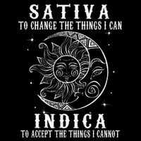 Sativa To Change The Things I Can Indica Cannabis Weed 7-Panel Snapback Hat