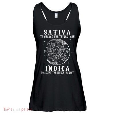Sativa To Change The Things I Can Indica Cannabis Weed Ladies Essential Flowy Tank