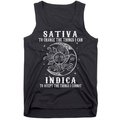 Sativa To Change The Things I Can Indica Cannabis Weed Tank Top