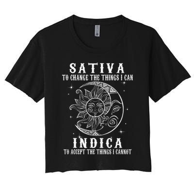 Sativa To Change The Things I Can Indica Cannabis Weed Crop Top