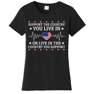 Support The Country You Live In The Country You Support Women's T-Shirt