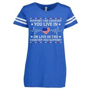 Support The Country You Live In The Country You Support Enza Ladies Jersey Football T-Shirt