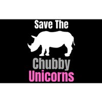 Save The Chubby Unicorns, Hipster, Funny Rhino Quote, Rhino Lover Bumper Sticker