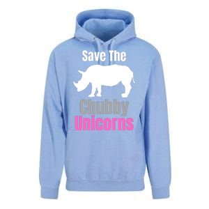 Save The Chubby Unicorns, Hipster, Funny Rhino Quote, Rhino Lover Unisex Surf Hoodie