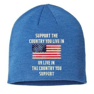 Support The Country You Live In Sustainable Beanie