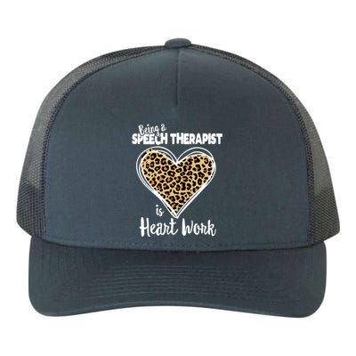 Speech Therapy Cute Leopard Plaid Gift For Speech Therapist Cool Gift Yupoong Adult 5-Panel Trucker Hat