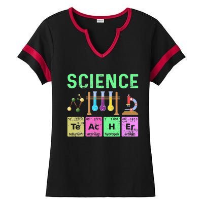 Science Teacher Chemist Physicist Vintage Ladies Halftime Notch Neck Tee