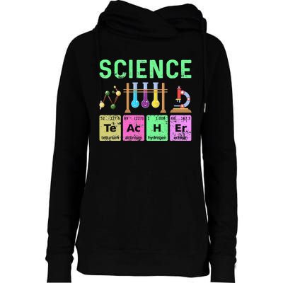 Science Teacher Chemist Physicist Vintage Womens Funnel Neck Pullover Hood