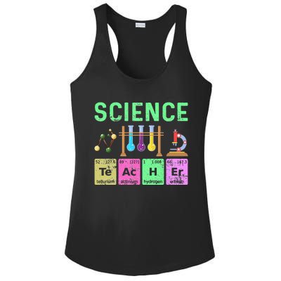 Science Teacher Chemist Physicist Vintage Ladies PosiCharge Competitor Racerback Tank