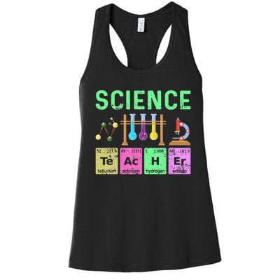 Science Teacher Chemist Physicist Vintage Women's Racerback Tank