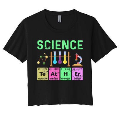 Science Teacher Chemist Physicist Vintage Women's Crop Top Tee