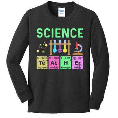 Science Teacher Chemist Physicist Vintage Kids Long Sleeve Shirt