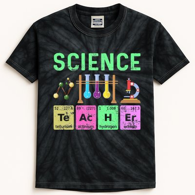 Science Teacher Chemist Physicist Vintage Kids Tie-Dye T-Shirt