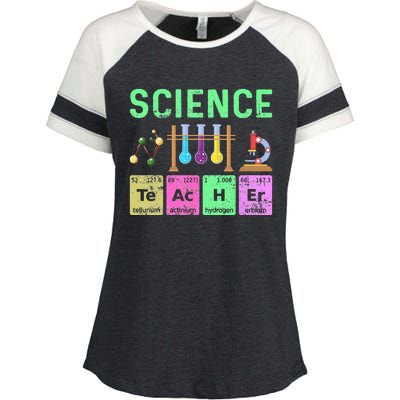 Science Teacher Chemist Physicist Vintage Enza Ladies Jersey Colorblock Tee