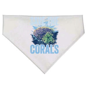 Save The Corals Coral Reefs Scuba Diver Marine Biologist Gift USA-Made Doggie Bandana