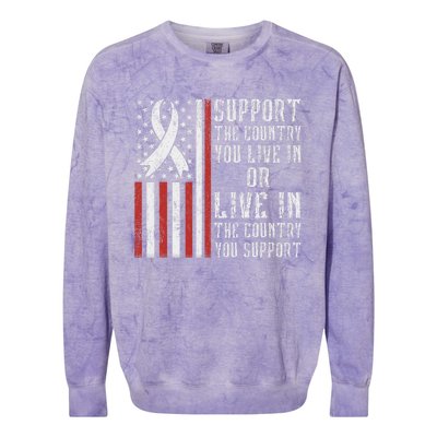 Support The Country You Live In The Country You Support Colorblast Crewneck Sweatshirt