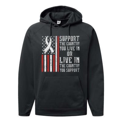 Support The Country You Live In The Country You Support Performance Fleece Hoodie