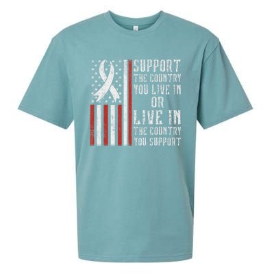 Support The Country You Live In The Country You Support Sueded Cloud Jersey T-Shirt