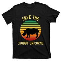 Save The Chubby Unicorns Rhino Funny Retro Rhino T-Shirt