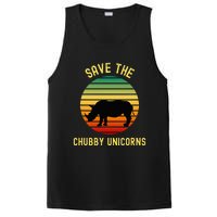 Save The Chubby Unicorns Rhino Funny Retro Rhino PosiCharge Competitor Tank