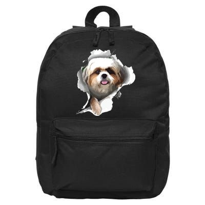 Shih Tzu Cute Shih Tzu Dog Shih Tzu Owner Shih Tzu 16 in Basic Backpack