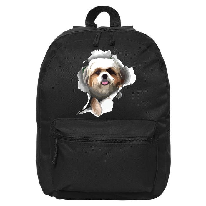 Shih Tzu Cute Shih Tzu Dog Shih Tzu Owner Shih Tzu 16 in Basic Backpack