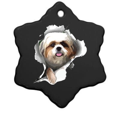 Shih Tzu Cute Shih Tzu Dog Shih Tzu Owner Shih Tzu Ceramic Star Ornament