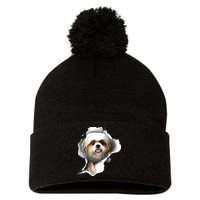 Shih Tzu Cute Shih Tzu Dog Shih Tzu Owner Shih Tzu Pom Pom 12in Knit Beanie