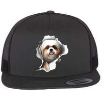 Shih Tzu Cute Shih Tzu Dog Shih Tzu Owner Shih Tzu Flat Bill Trucker Hat