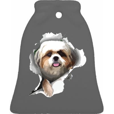 Shih Tzu Cute Shih Tzu Dog Shih Tzu Owner Shih Tzu Ceramic Bell Ornament