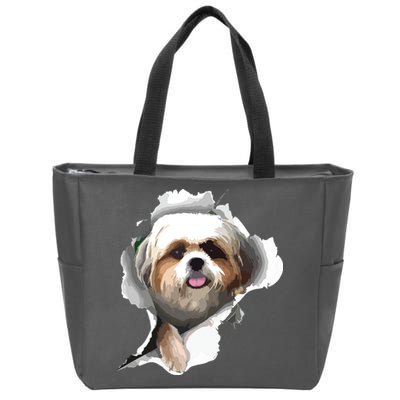 Shih Tzu Cute Shih Tzu Dog Shih Tzu Owner Shih Tzu Zip Tote Bag