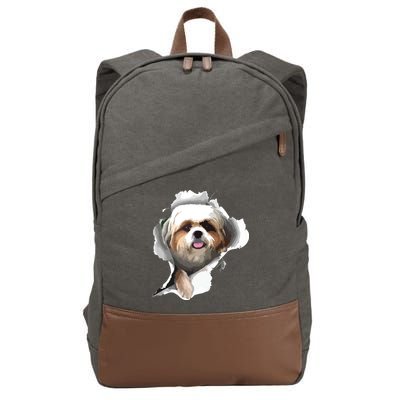 Shih Tzu Cute Shih Tzu Dog Shih Tzu Owner Shih Tzu Cotton Canvas Backpack