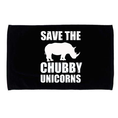 Save The Chubby Unicorns Rhino Funny Cute Gift Microfiber Hand Towel