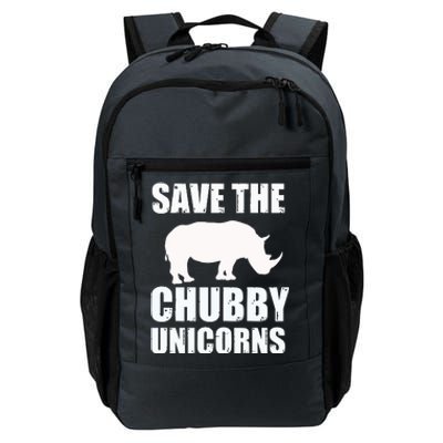 Save The Chubby Unicorns Rhino Funny Cute Gift Daily Commute Backpack