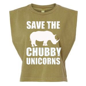 Save The Chubby Unicorns Rhino Funny Cute Gift Garment-Dyed Women's Muscle Tee