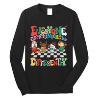 Speech Therapy Christmas Everyone Communicates Differently Long Sleeve Shirt