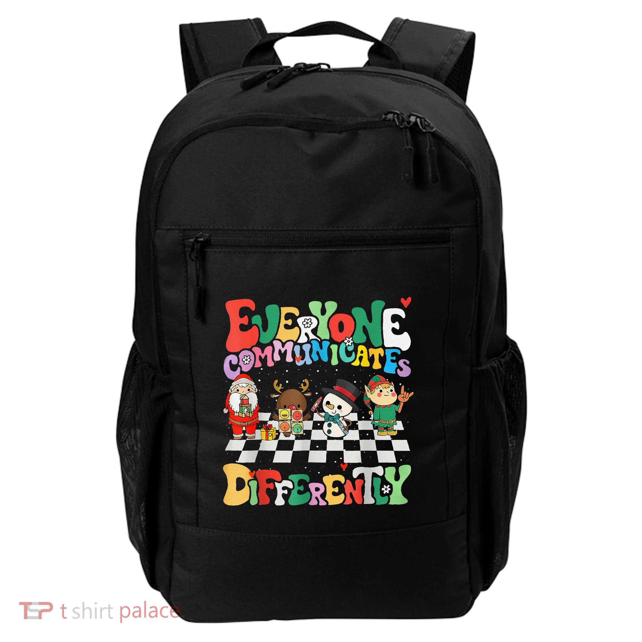 Speech Therapy Christmas Everyone Communicates Differently Daily Commute Backpack