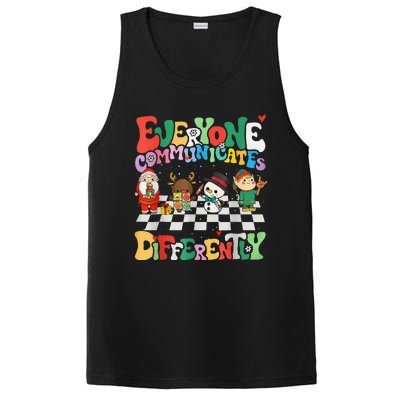 Speech Therapy Christmas Everyone Communicates Differently PosiCharge Competitor Tank