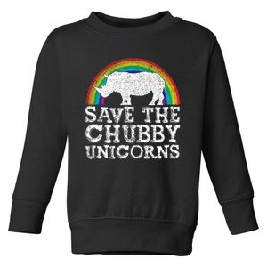 Save The Chubby Unicorns Gift Rhino Conservation Toddler Sweatshirt