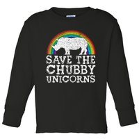 Save The Chubby Unicorns Gift Rhino Conservation Toddler Long Sleeve Shirt