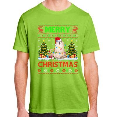 Shih Tzu Christmas Ugly Sweater Shih Tzu Tree Light Xmas Cool Gift Adult ChromaSoft Performance T-Shirt