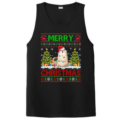 Shih Tzu Christmas Ugly Sweater Shih Tzu Tree Light Xmas Cool Gift PosiCharge Competitor Tank