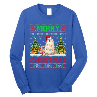 Shih Tzu Christmas Ugly Sweater Shih Tzu Tree Light Xmas Cool Gift Long Sleeve Shirt