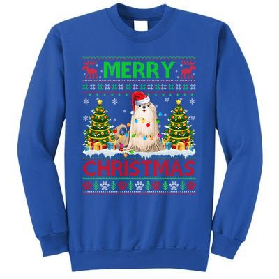 Shih Tzu Christmas Ugly Sweater Shih Tzu Tree Light Xmas Cool Gift Sweatshirt