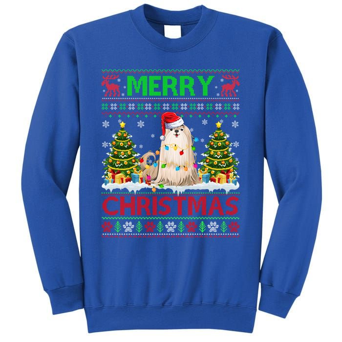 Shih Tzu Christmas Ugly Sweater Shih Tzu Tree Light Xmas Cool Gift Sweatshirt