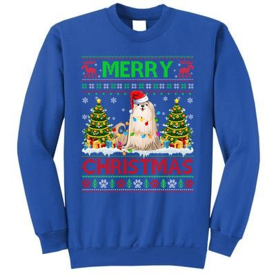 Shih Tzu Christmas Ugly Sweater Shih Tzu Tree Light Xmas Cool Gift Tall Sweatshirt